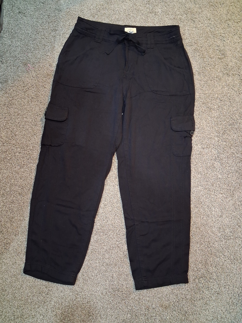 St. John's Bay Black Cargo Drawstring Pants